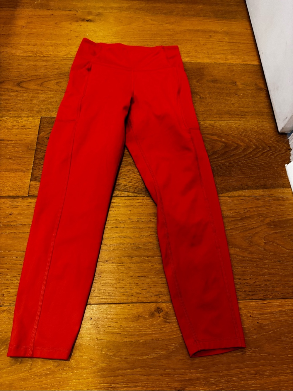 Girlfriend Collective Orange High-Waist Leggibgs with pocket